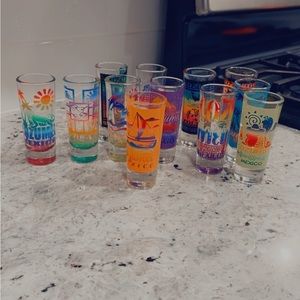 Cozumel Tall Shot Glasses